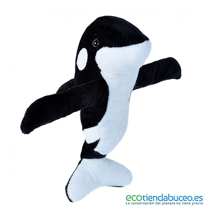 Completo ingresos instructor Orca de peluche para abrazar. Para la siesta o la cama.